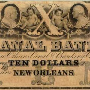 Canal Bank ten dollars banknote