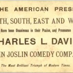 Alvin Joslin Comedy Company trade card back