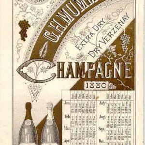 1880 dated G.H.Mumm & Co. champagne trade card