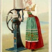 1893 De Laval Cream Separator trade card front