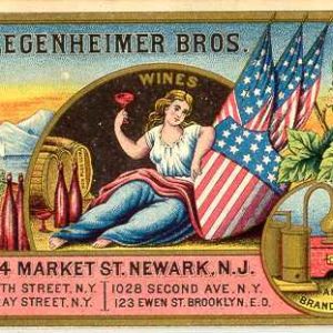'Flegenheimer Bros' patriotic wine trade card