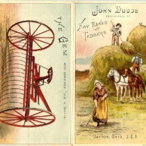 John Dodds Gem Hay Rake farm trade card