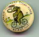 Stahls bicycle tire adv. celluloid button